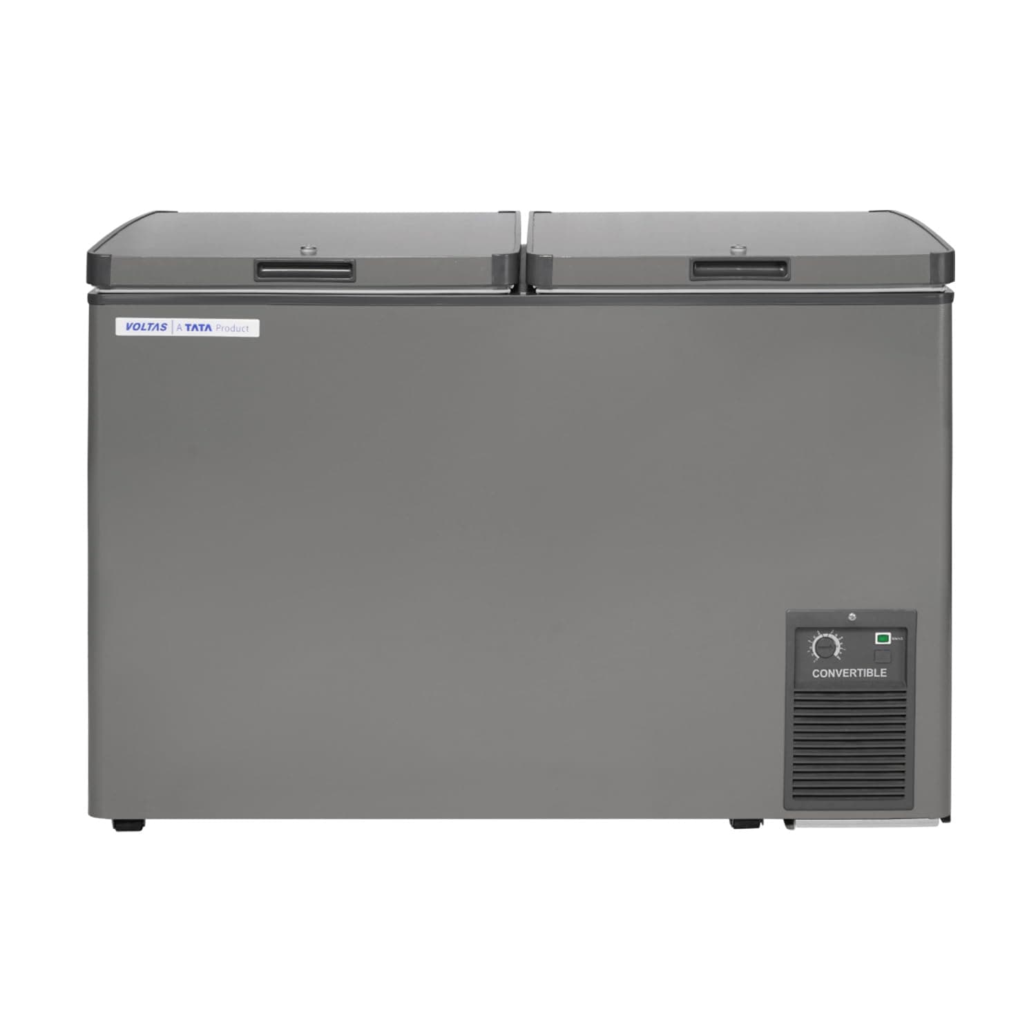 Voltas 320 Litre, 4 star, Convertible Double Door Chest Freezer, Uni Directional Rollers, UV graded plastic (VOLTAS CVF320DA4-P-PL, White) image 1