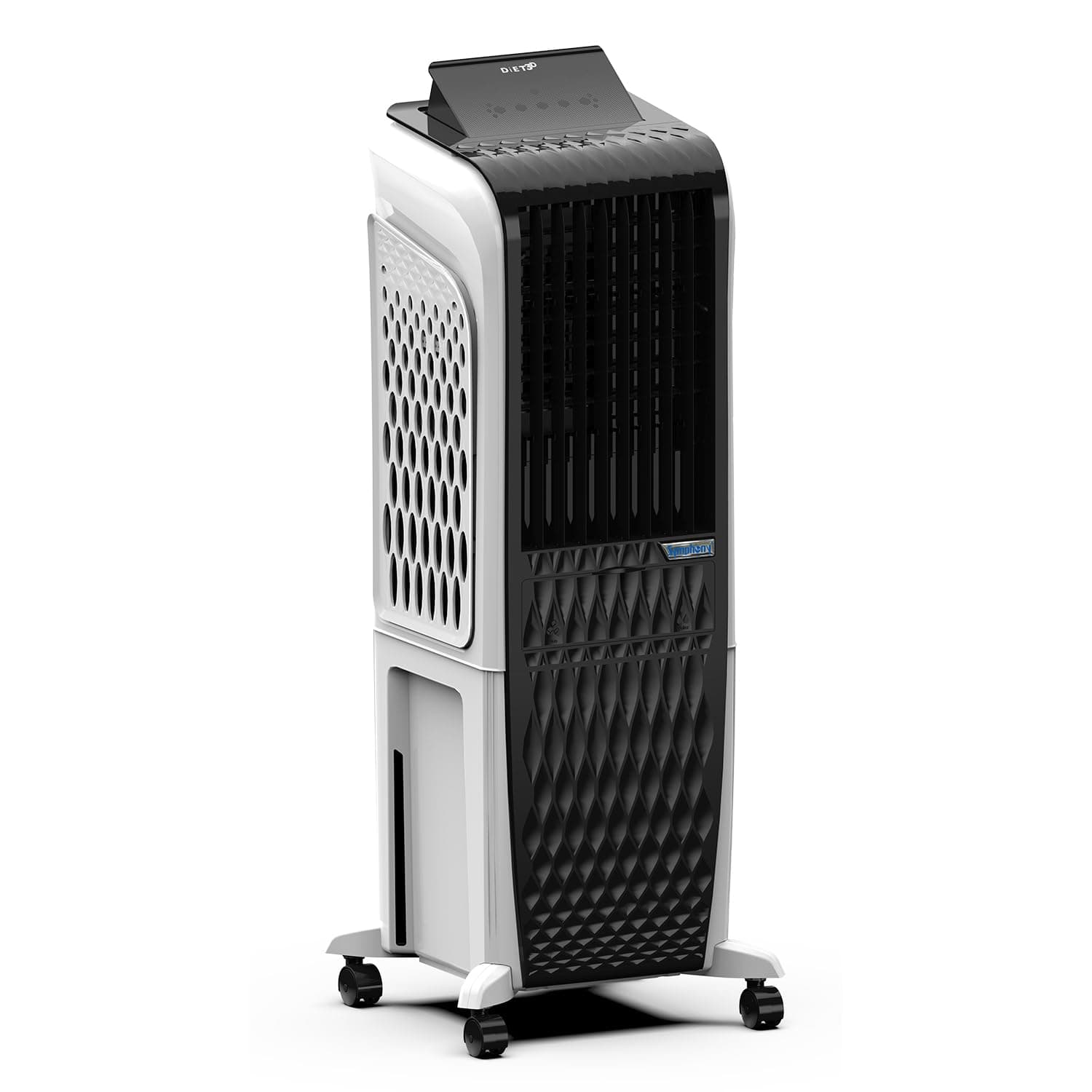 Symphony Diet 3D 30i Portable Tower Air Cooler For Home with 3-Side Honeycomb Pads i-Pure Technology and Low Power Consumption (30L, White & Black) image 1