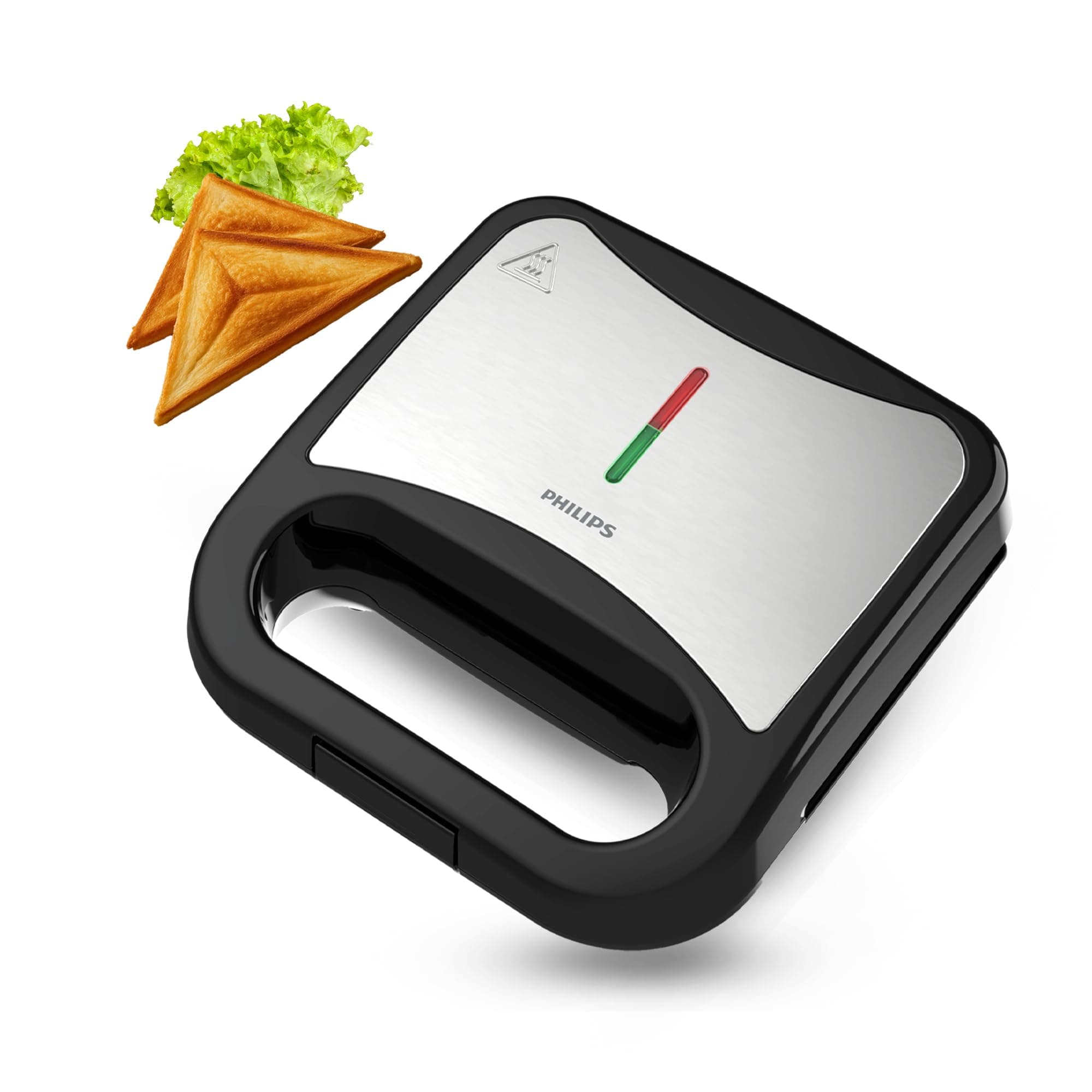Philips HD3000/80 IN SANDWICH MAKER TOAST | XL size | Black with Metallic Finish | Non Stick Plate | UHD Technology | Easy Locking image 1