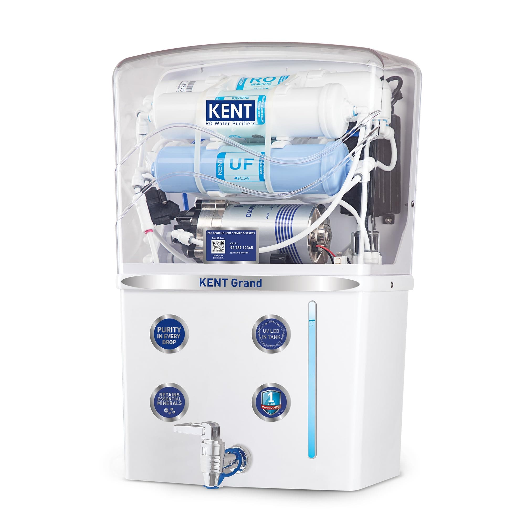 KENT Grand RO+UV+UF Water Purifier (8L)
