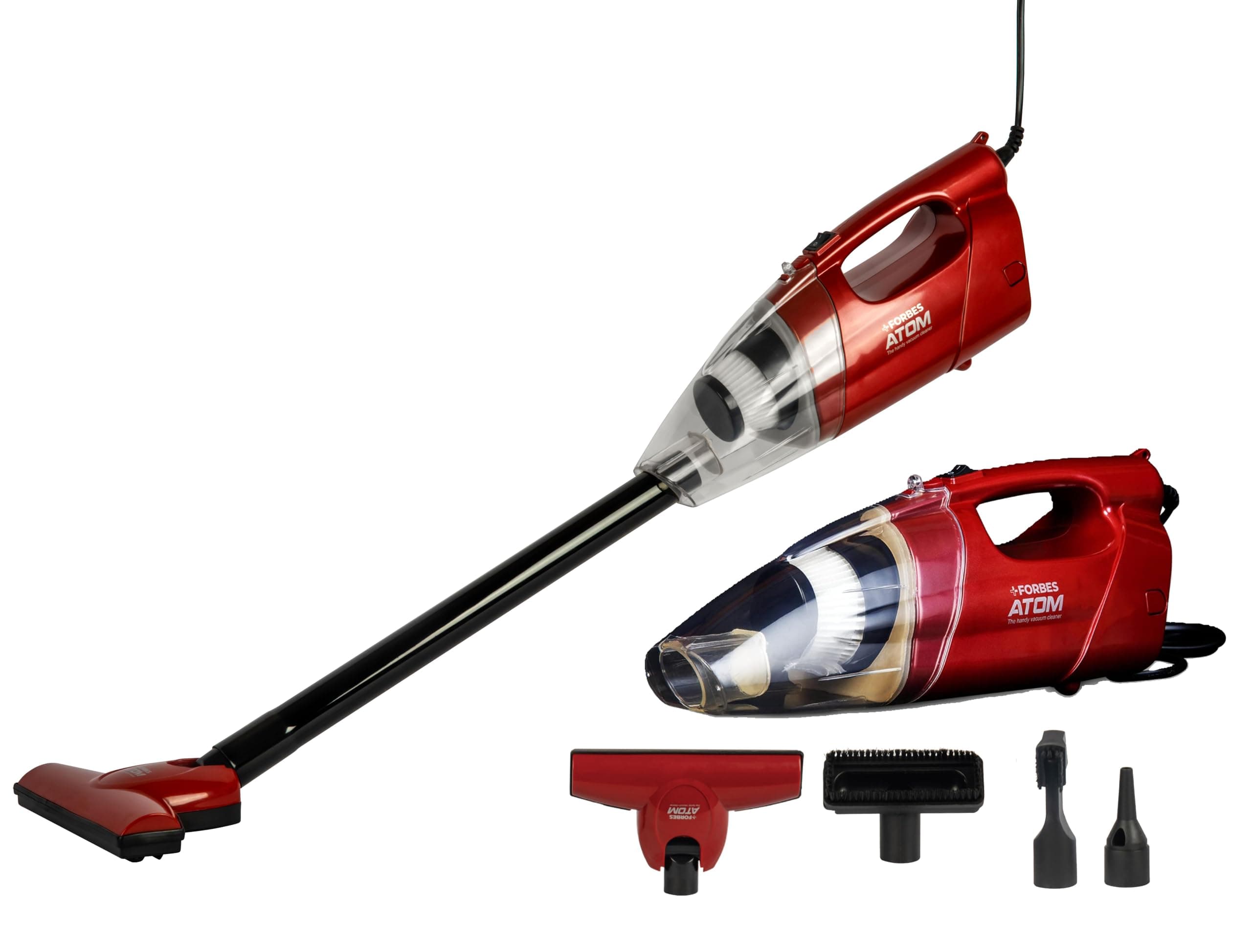 Eureka Forbes Atom 12,000 Pa Powerful Suction Power, 2-in-1, Handheld & Stick Functions, Blower Function, Can be Used as Inflator for Toys; for Home Use, with Washable Filter image 1