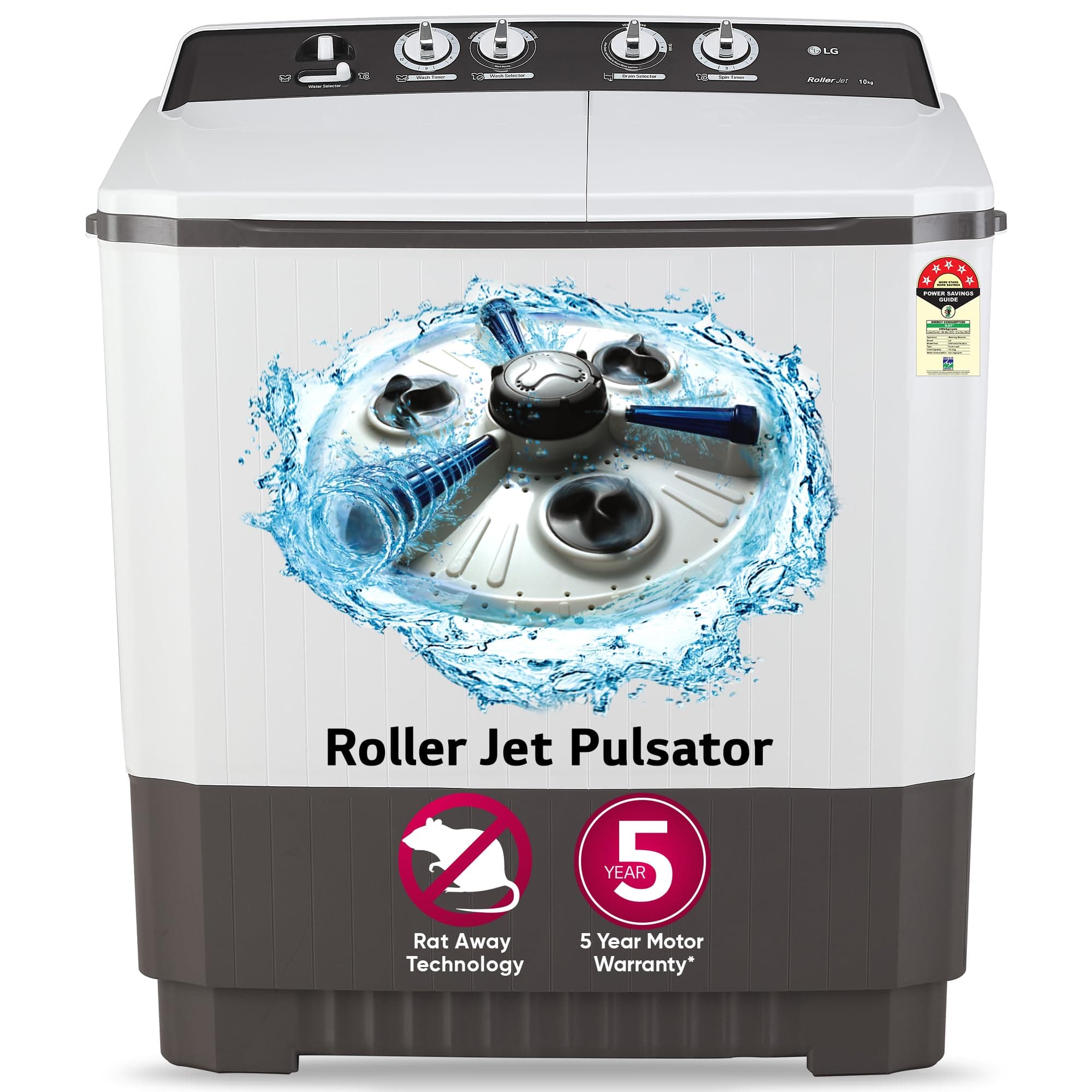 Lg Semi Automatic Washing Machine (P1040RGAZ)
