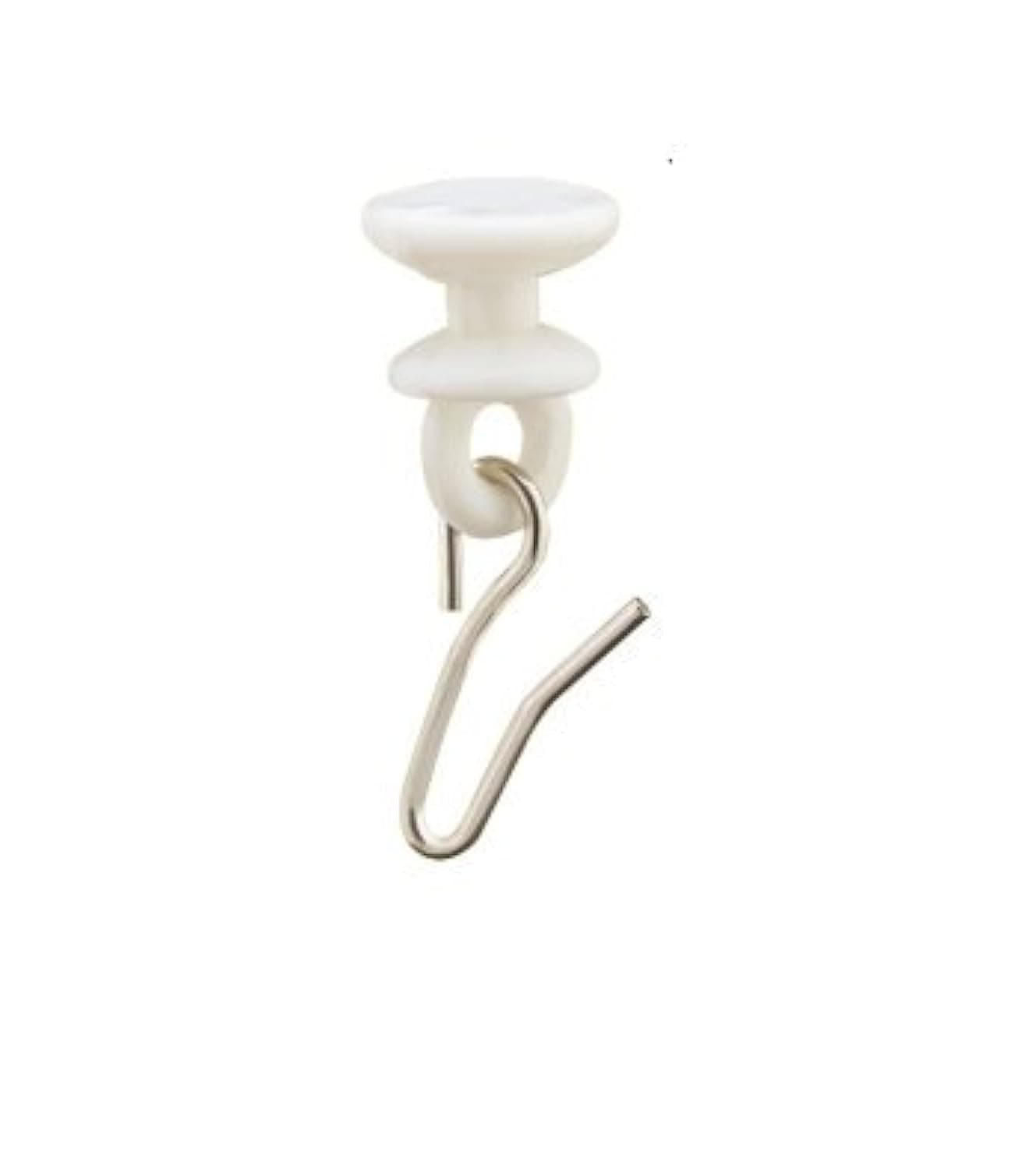 FAPBADRI Plastic Runner for C Channel/Curtain Track with Metallic Hooks - 50 Pieces image 1