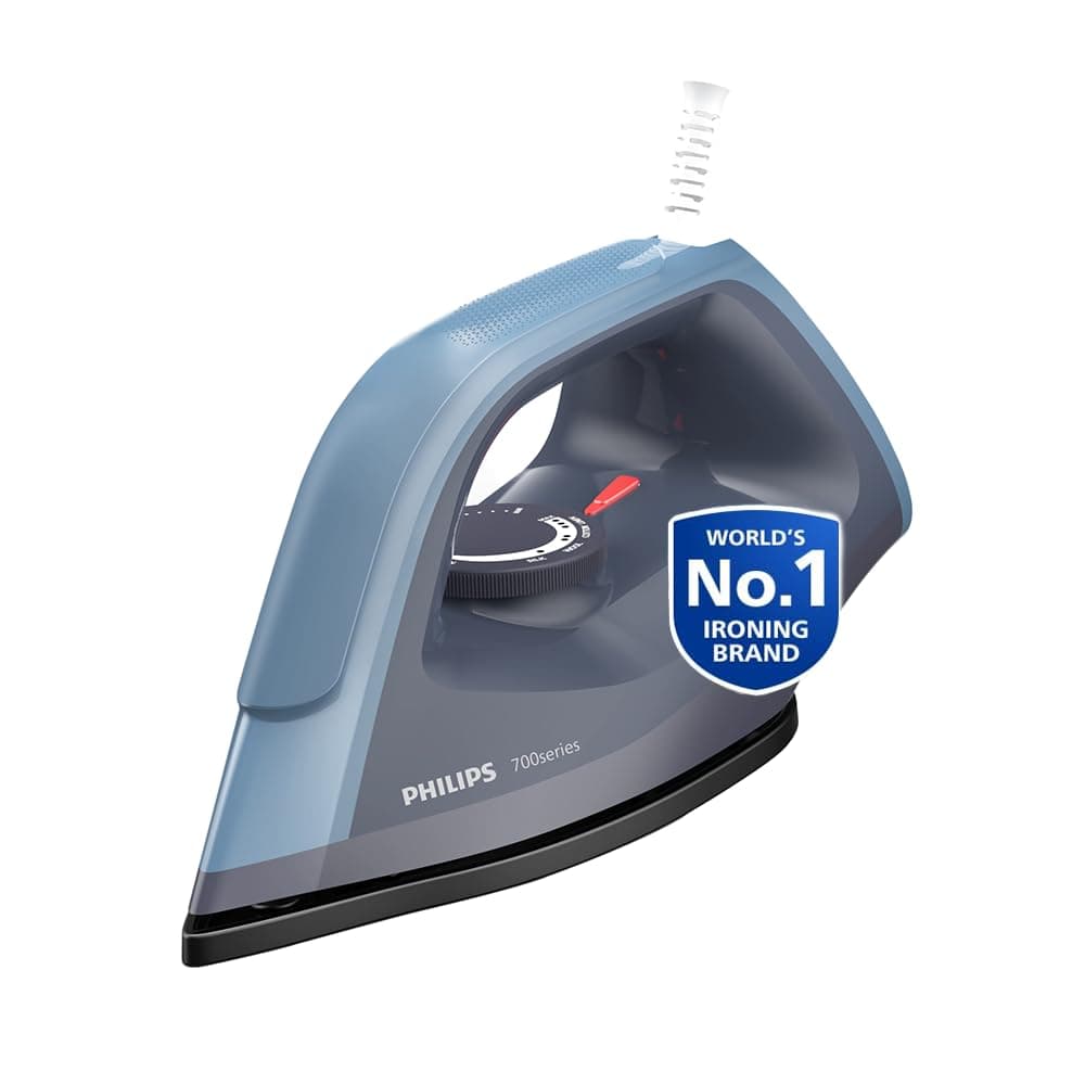 Philips DST0700/00 Hi-Power Heavy Weight Dry IRON 1350 W - World's No 1 Ironing brand, Advanced Alloy Non Stick Soleplate, Fluidic Cool Touch Design, Ultra Powerful 1350 W Performance image 1