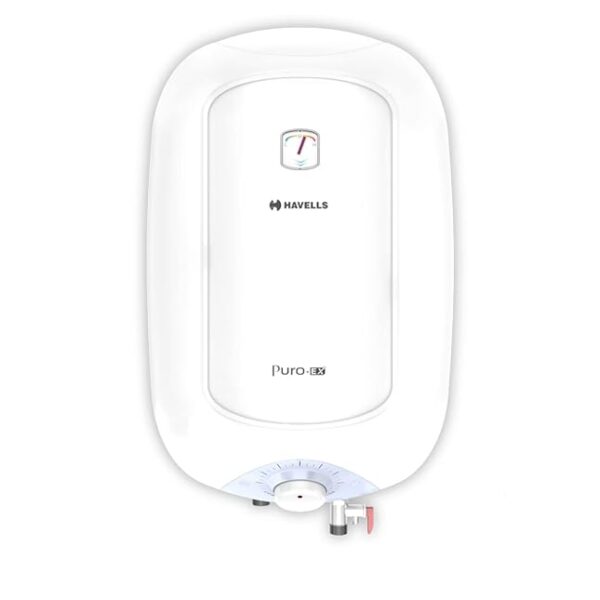 Havells Puro EX 10 Litre Storage Geyser | 5-Star Rated | Feroglas Coated Tank