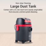 Eureka Forbes Trendy Wet & Dry DX – 1150 W Canister Vacuum Cleaner | Dual Wet/Dry Function | 10 L Dust & 8 L Water Tank - Image 2
