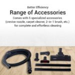 Eureka Forbes Jazz – 1.5 L Multipurpose Canister Vacuum Cleaner | 1200 W Suction & Blower | 5‑Accessory Kit - Image 4