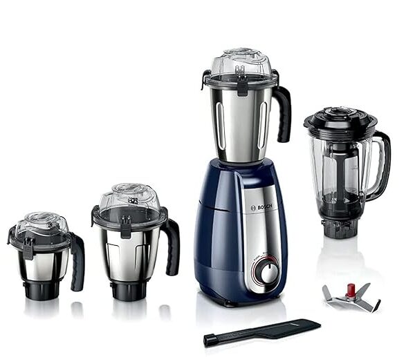 Bosch MGM8842DIN 1000W Mixer Grinder: Powerful Blending with Stone Pounding Technology & 4 Jars