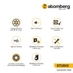 Atomberg Studio+ Exhaust Fan (6-inch) – Stainless Steel | Rust-Proof, Silent Operation, Energy Efficient - Image 4