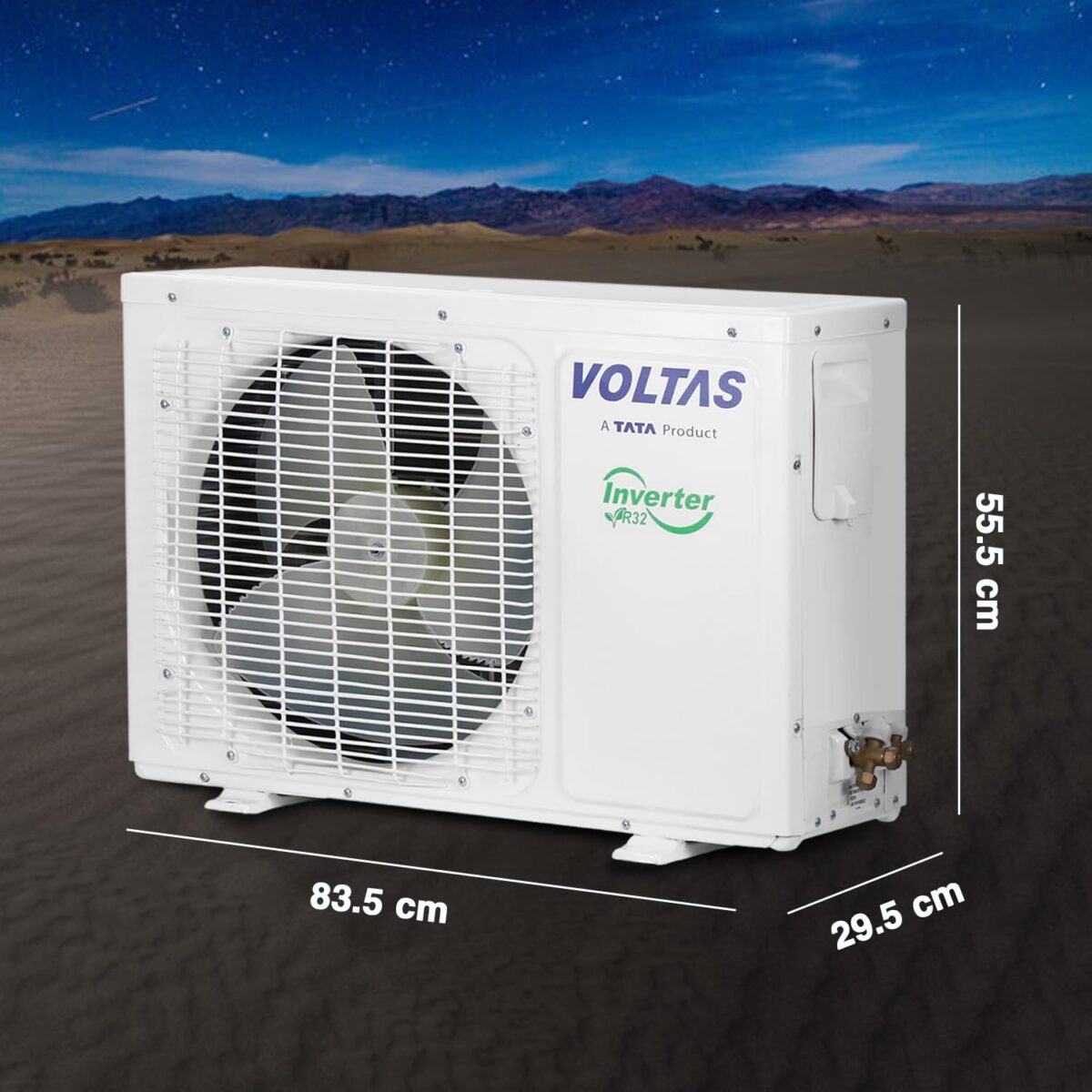 Voltas 123V Vectra Elite 1 Ton 3‑Star Inverter Split AC – 4‑in‑1 Adjustable | Turbo | Copper Coils | Stabilizer‑Free - Image 4