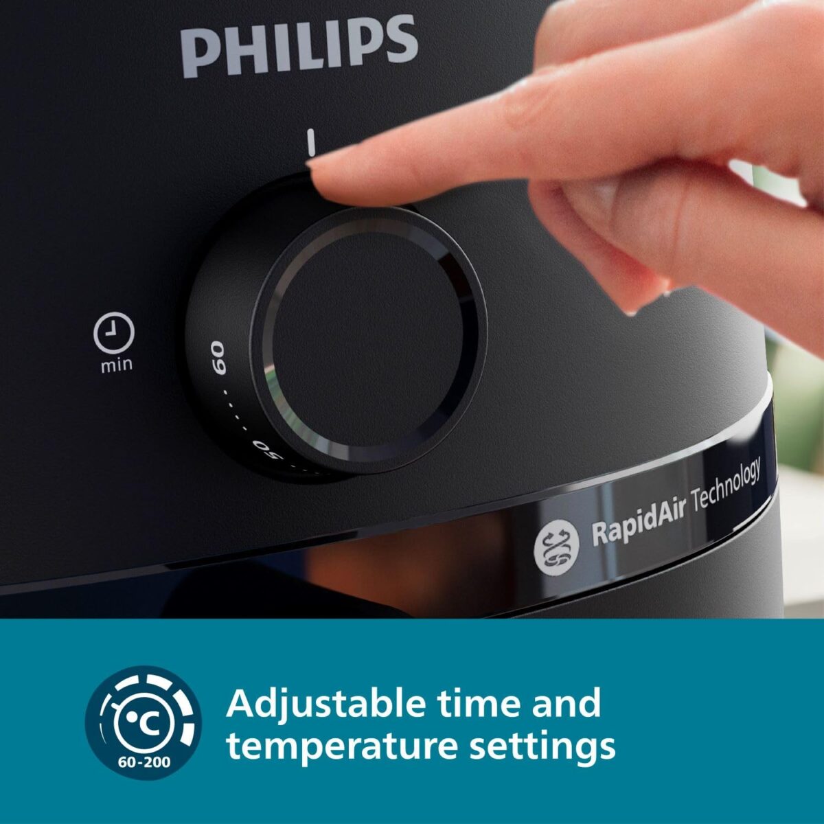 Philips NA130/00 – 6.2 L XL Analog Air Fryer | Rapid Air Technology | 1700 W | Family-Sized Cooking - Image 6