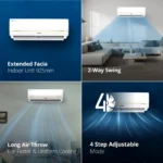 Voltas 2 Ton 3-Star Inverter Split AC – 243V Vectra Elegant | 5-in-1 Convertible Cooling | Turbo Mode | 100% Copper | High Ambient Cooling - Image 3