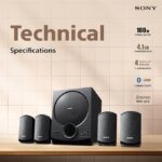 Sony SA-D40M2 4.1 Channel Home Theatre Speaker System with Powerful Bass & Bluetooth Connectivity – 80W RMS - Image 4