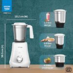 Voltas Beko G5003HP-WH 500W Mixer Grinder: Powerful Blending with 3 Jars & Overload Protection - Image 3