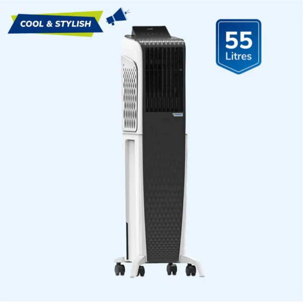 Symphony Diet 3D 55i+ – Smart Tower Air Cooler | Remote | 3D Airflow | 55L Tank